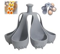 Silicone Egg Boiler Rack, Egg Boiler Holder, Silicone Egg Boiling Gadget, Freestanding Egg Boiler, Holds 6 Eggs, High-Temperature Resistant, For Cooking Kitchen Gadget