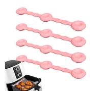 Silicone Fixing Buckle - 4.13x0.63x0.28 in Magnetic Air Fryer Clip Heat Resistant Parchment Paper Holder Baking Steaming Kitchen Tool Non Slip Food Wrap Fixer | Practical Cooking Accessory For Home Ki