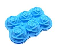 Silicone Flower Ice Mold - Rose Shape Freezer Tray, Six Grid Chilling Form, Reusable Beverage Maker, Cake Soap Casting Tool | Cocktail Drink Styling, Tea Coffee Cooling, Party Bar Setup, Dessert Craft