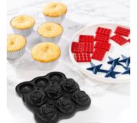 Silicone Flower Ice Mold - Rose Shape Freezer Tray, Six Grid Chilling Form, Reusable Beverage Maker, Cake Soap Casting Tool | Cocktail Drink Styling, Tea Coffee Cooling, Party Bar Setup, Dessert Craft