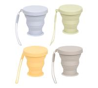 Silicone Folding Cup - Portable Reusable Mug | 200ml Drinking Cup for Hot Cold Beverages, Picnic Fishing Outdoor Running Camping Beach Studio Hiking Gym Home, Compact 70g