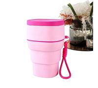 Silicone Folding Water Cup Portable Bottle With Lid And Ice Ball Mold