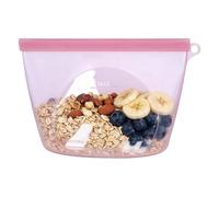 Silicone Food Storage Bags - 1000ml Oven Safe Pouch with Writable Area