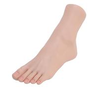 Silicone Foot Model, Soft Touch Flexible Joint Positioning Realistic Mannequin Feet Fake Foot Tool for Nail Art Jewerly Display (Pie izquierdo)