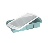 Silicone Freezer Molds 1L Capacity with 4 Cavities, Reusable Lidded Tray for Soup, Ice, and More, Durable Kitchen Storage Container Perfect for Camping, RV, Home, and Restaurant Use
