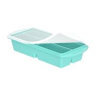 Silicone Freezer Molds - 4-Grid With Lid | Microwave-Safe Silicone Meal Prep Molds For Freezing Sauce, Broth, Leftovers, And Meals, Ideal For Home, Kitchen, Apartment, Office, Easy Food Storage