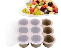 Silicone Freezer Molds Baby Food, 9-Grid Freezer Storage Trays with Lid, Reusable Containers, Easy to Clean for Soup, Breastmilk, Homemade, Feeding, Snack Prep, 7.4x7.4x1.77 Inches