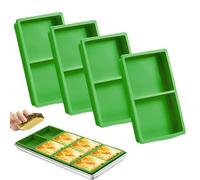 Silicone Freezer Trays, 4 Pieces Stackable Silicone Freeze Dryer Trays, Reusable Food Preservation and Drying Accessories for Kitchen Baking, Candy Making, Indoor Storage, Meal Prep Use