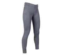 Silicone Full Seat pantalón de equitación HKM Children´s Winter Riding pantalón de equitación Ruby with - EU134 -140/age 7-9 / Grey