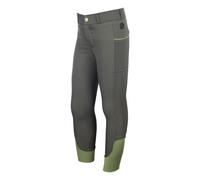 Silicone Full Seat pantalón de equitación HKM infantil Riding pantalón de equitación Claire Silicone Full - Grey-Green / EU98-104/age 2-4