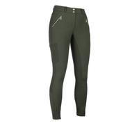 Silicone Full Seat pantalón de equitación HKM Women's High Waist Riding pantalón de equitación Lia with - Olive Green / EU38/UK28/US26