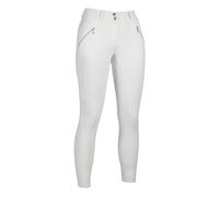 Silicone Full Seat pantalón de equitación HKM Women's High Waist Riding pantalón de equitación Lia with - White / EU32/UK22/US20
