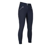 Silicone Full Seat pantalón de equitación HKM Women's High Waist Riding pantalón de equitación Lia with - Navy / EU44/UK34/US32
