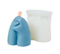 Silicone Ghost Candle Mold, 3d Craft Mold 4 Inches, Easy Release Halloween Wax, Heat Resistant and Reusable Soap Clay for Candles Making, Kids, Men, Women, Friends, Beginners Blue Pink
