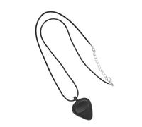 Silicone Guitar Accessory Necklace Heart Picks Holder Pendant Necklace Silicone Texture Perfect for Ukulele Bass Players Musical Jewelry with Pick Holder