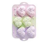 Silicone Heart Mold - Food Grade Embossed Pattern Design, Valentine Candy Molds| Flexible Nonstick Baking Tray, Dessert Making Tool For Cake, Soap, Mousse, Brownie, Cheese, Jelly, Pudding