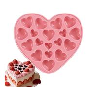 Silicone Heart Molds For Baking - 18 Cavities Food Grade Silicone Mould | Candy Bar Mold | For Jellies Thanksgiving Holiday Birthday Party Offices Home School Dormitory Apartment