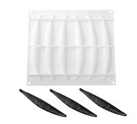 Silicone Heat Rsistant Chocolate Bakeware Food-Grade Silicone Simulated Vanilla Pod Cake Molds Multifunctional Vanilla Mousse Cake Mould for Candles Handmade Soap
