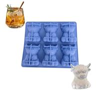 Silicone Highland Cow Mold - Mini Highland Cow Silicone Tray | Realistic Scottish Cattle Shape Ice Maker | Food-Grade Flexible Chocolate And Candy Mold For Kitchen