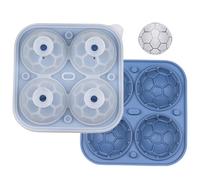 Silicone Ice Ball Mold - Soccer Shape Maker Ball Cold Block Tray, Flexible Silicone Sphere Iced Mold for Cocktails Drinks Coffee Juice Beverage Refrigerator Kitchen Home