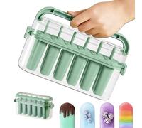 Silicone Ice Cream Molds - with Handle DIY Non-Stick Reusable - Ice Cream Molds with Sticks | for Freezer Home Kitchen Restaurant Apartment Juice Beverage Milk Fruit Holiday Party