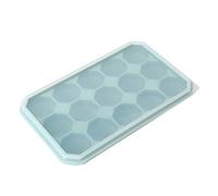 Silicone Ice Cube Tray | 15 Grids DIY Freeze Form for Pudding/Chocolate/Yogurt | Reusable Baking Form with Lid, Easy Pop Ice Cubes (Zhuqing)