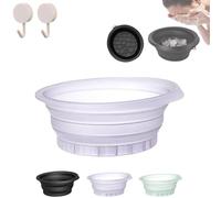 Silicone Ice Facial Folding Washbasin with Built-In Icetray, Face Bowl for Ice with Built-In Icetray, Cold Compress & Face Wash Basin kit for Skincare, Hanging Storage (PURPLE)