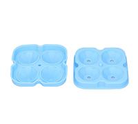 Silicone Ice Forms | 4 Crystal Whiskey Ice Cube Trays with Lids | Reusable & Easy to Maintain for Cocktails/Bourbon/Drinks | - 40°F to 420°F Safe for Freezer & Dishwasher (Azul)
