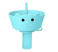 Silicone Ice Holder, Easy Grip Ice Cream, Built In Straw with Soft Flexible Material, Kid Friendly Pop Mold, Dessert Holder with Colorful Design, Snack Tool for Indoor Outdoor