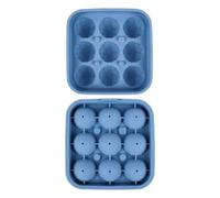 Silicone Ice Mold, 9-Cavity Soccer Ball Shape Tray, Reusable Freezer Ice Maker, Kitchen Bar Cooling Tool, for Whiskey Cocktail Drinks Summer Party Game Day Family Gathering Beverages Use