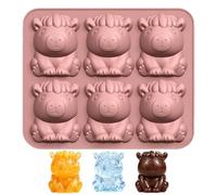 Silicone Ice Mold - Silicone Ice Trays For Freezer, 6 Cavities Cute Íce Cubes Tray, Food-Grade Capybara Easy Release Mold For Whiskey Coffee Beer Cold Drinks Beverages Family Gathering Party