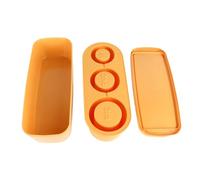 Silicone ice mold with easy diced cubes and anti -cybral lid, cylindrical shapes for cocktails, drinks, tea and coffee from 30 to 40Oz (Giallo)