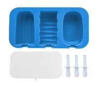Silicone Ice Pop Molds, 3-Cavity Cakesicle Maker, 94x0.98 inches Reusable Cream Mold with Sticks, Non-Stick Flexible Design for Snacks, Yogurt, Kids Treats, Home Kitchen