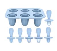 Silicone Ice Pop Molds, 6 Grid Freezer Tray with Easy Release Design, Reusable Cake Pop Mold for Homemade Desserts Jelly Lollipops Candy Making and Treat Crafting at Home