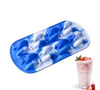 Silicone Ice Tray - 10.24x5.31x0.59 in Ice Trays for Freezer | 3d Shark Icê Block Maker Mold | Easy Release Mould for Cocktail Whiskey Wine Drinks Fridge Kitchen Cafe Camping