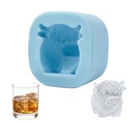 Silicone Ice Tray, 6-Cavity Easy-Release Cube Mold, Flexible Ice Making Tool Food Grade Silicone Tray with Sturdy Build, Chilling Cube Maker Stackable Design, Drink Accessory for Holiday Gatherings