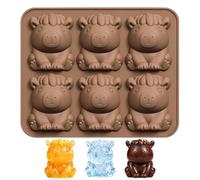 Silicone Ice Tray Mold - Capybara 6 Cavity Flexible Easy Release | Non Stick Funny Maker Food for Whiskey, Cocktail, Beer, Cold Drinks, Beverages or Summer Party Picnic
