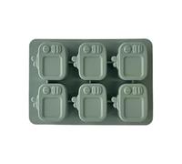 Silicone Ice Tray with Lid, 6-Cavity Reusable TV-Shaped Freezer Mold for Whiskey, Cocktails, Juice, and Baking, Flexible Maker for Home, Restaurant, Party, and RV Drink Preparation