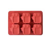 Silicone Ice Tray with Lid, 6-Cavity Reusable TV-Shaped Freezer Mold for Whiskey, Cocktails, Juice, and Baking, Flexible Maker for Home, Restaurant, Party, and RV Drink Preparation