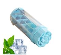 Silicone Ice Trays For Freezer - 8 Grid Flower Bottle Mold With Lid Maker For Iced Coffee Tea Cocktails Whiskey Juice Beverage Home Kitchen