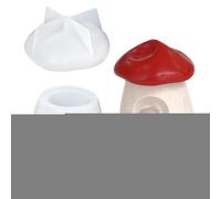 Silicone Jar Molds - DIY Squirrel Storage Cups with Lid for Creative Projects | Mushroom Shape Flexible Mold Set Function Candy Resin Baking Jewelry Casting Crafting