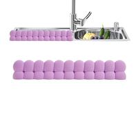 Silicone Kitchen Sink Splash Guard, Water Blocker Feature, Anti Splash Sink Panel System, Flexible Wet Area Protection Strip Set, Kitchen Guard with Clean Style, Bathroom RV Use for Water Control