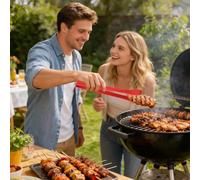 Silicone Kitchen Tong Gripper, Food Grade Cooking Clip, Non-Slip Kitchen Tool with Handle, Versatile Cooking Gadget, Salad Frying Meat Chicken Bacon Beef Cake Fryer Home Beginner Usage