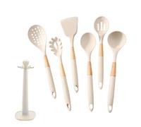 Silicone Kitchen Utensils Set | 7PCS Heat-Resistant Cooking Tools | Space-Saving Dishwasher Safe Spatula Set For Home, Apartment, Restaurant & Camping