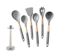 Silicone Kitchen Utensils Set | 7PCS Heat-Resistant Cooking Tools | Space-Saving Dishwasher Safe Spatula Set For Home, Apartment, Restaurant & Camping