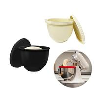 Silicone Liners for Tilt-Head 5 Qt Mixers, Kitchen Helper Baking and Cooking, mixer attachments, Replacement Mixer Bowls No Longer Needed (Black+Beige)