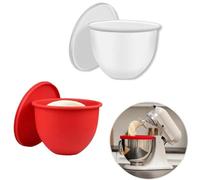 Silicone Liners for Tilt-Head 5 Qt Mixers, Kitchen Helper Baking and Cooking, mixer attachments, Replacement Mixer Bowls No Longer Needed (Red+White)