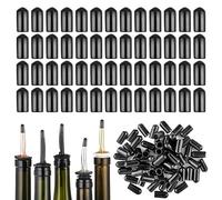 Silicone Liquor Pour Spout Covers - Universal Dustproof Bottle Caps | Leakproof Juice Glass Toppers for Wine Pourers & Oil Bottles | Professional Bar Supplies for Restaurants, Pubs & Coffee Shops