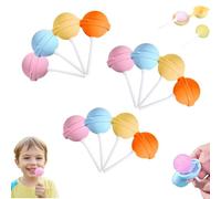 Silicone Lollipop Ice Cream Maker, Silicone Lolly Moulds with Sticks, Reusable Popsicle Mould, Baby Ice Lolly Moulds, Ice Cream & Lollipop Moulds DIY (12pc)