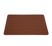 Silicone Macaron Baking Mat 48 Holes Non Stick Reusable Macaron Pad Cake Decorating Tool for Home Kitchen Cake Shop Coffee Color 38.5x28.5cm